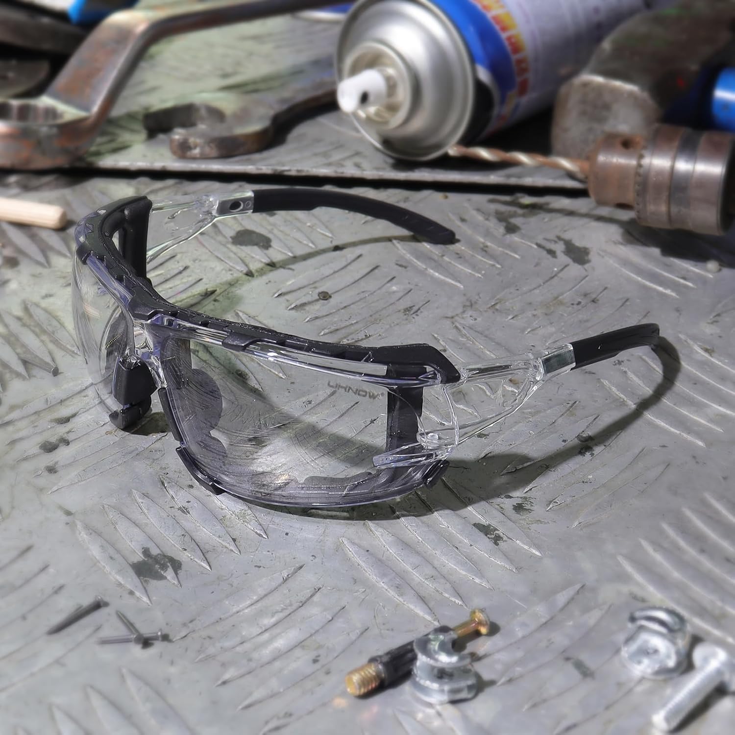 UKNOW Safety Glasses - Anti Fog Wraparound Lenses - Removable Foam Gasket - ANSI Z87.1 Protective Eyewear - Impact Resistant - Image 3
