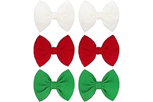 Handmade Baby Girls Christmas Bow Clips