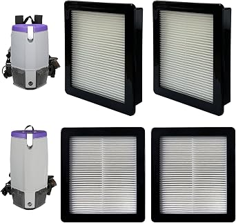 4 Pack 107315 HEPA Filter Compatible with Proteam Super Coach Pro 6, Pro 10, FS 6 & GoFree Flex Pro Backpack Vacuums