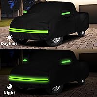 Vista 6 de Cubierta impermeable para auto compatible con Chevrolet Silverado/GMC Sierra 1500/2500/3500 Crew Cab de 6.6 pies de largo 2014-2025, cubierta