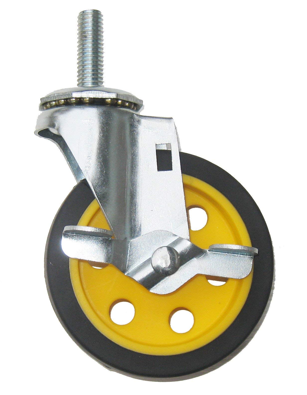 Rock-N-Roller Caster with Brake 4" x 1" 2-Pack for R2 & R6 Multi-Carts (RCSTR4X1)