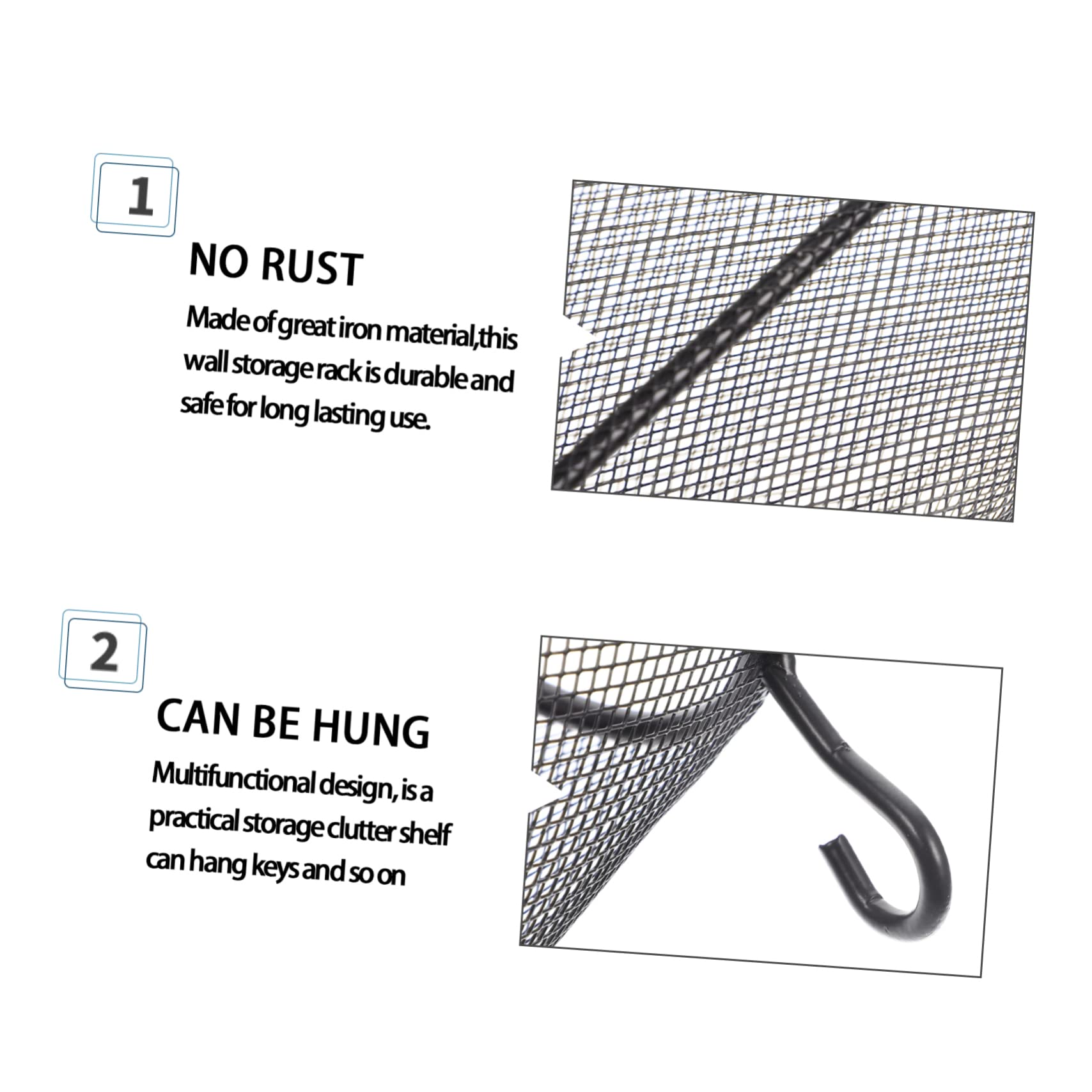 OSALADI Hanging Wall Magazine Rack Wall Mounted File Organizer for Books Papers Magazines Stylish Iron Storage for Home Office More Space Saving Design