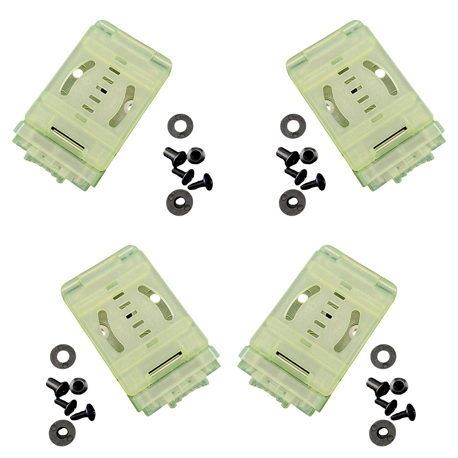Woedpez Green 4Pcs / Set Lightweight Belt Clamps Belt Waist Clip K Sheath Scabbard Kits For Knift Sheath Clip Everyday Commute Companion