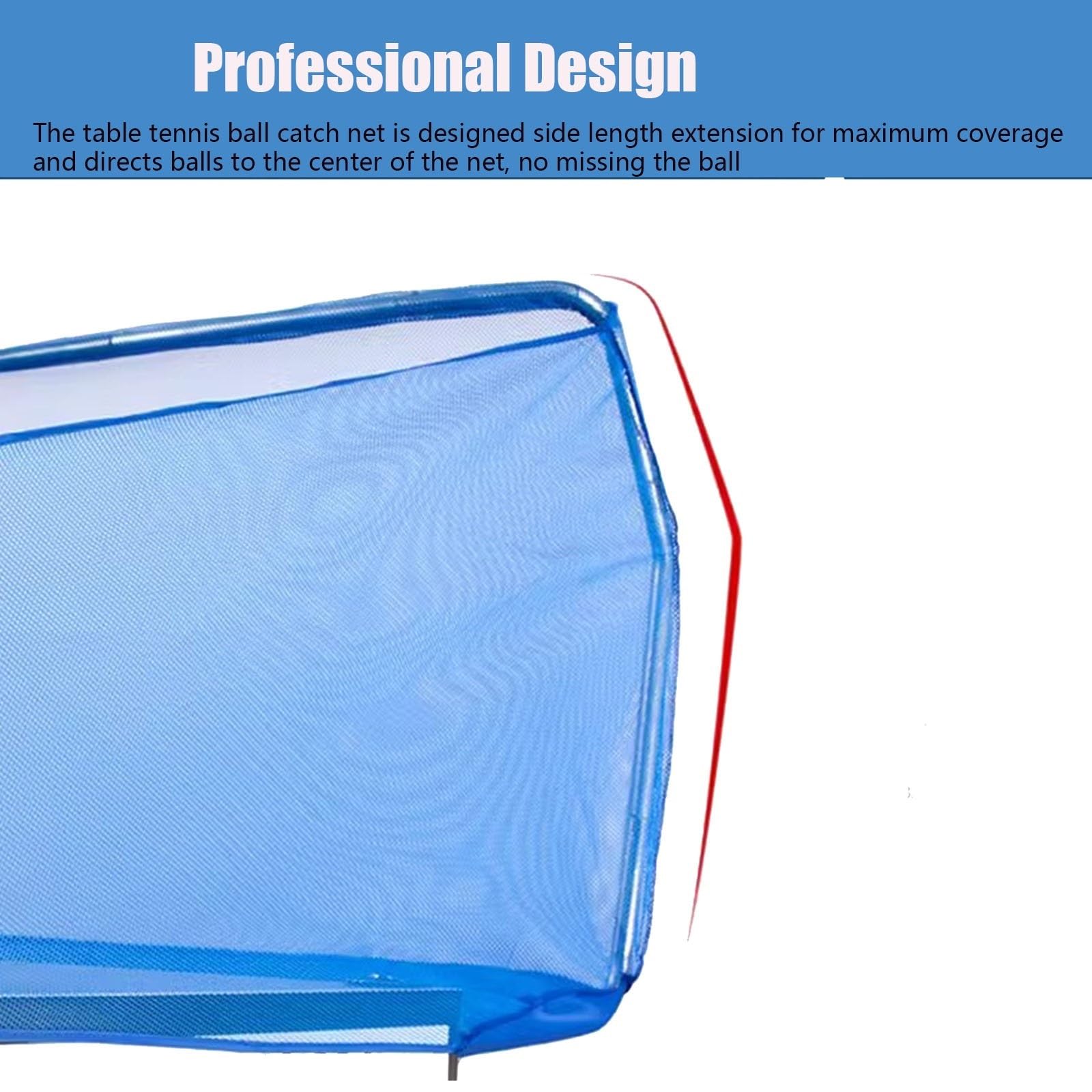 Red para atrapar Pelotas de Tenis de Mesa,Entrenamiento portátil de Tenis de Mesa Se Fija a la Mesa de Ping Pong para Recoger Las Pelotas Durante el saque del Robot de Tenis de Mesa