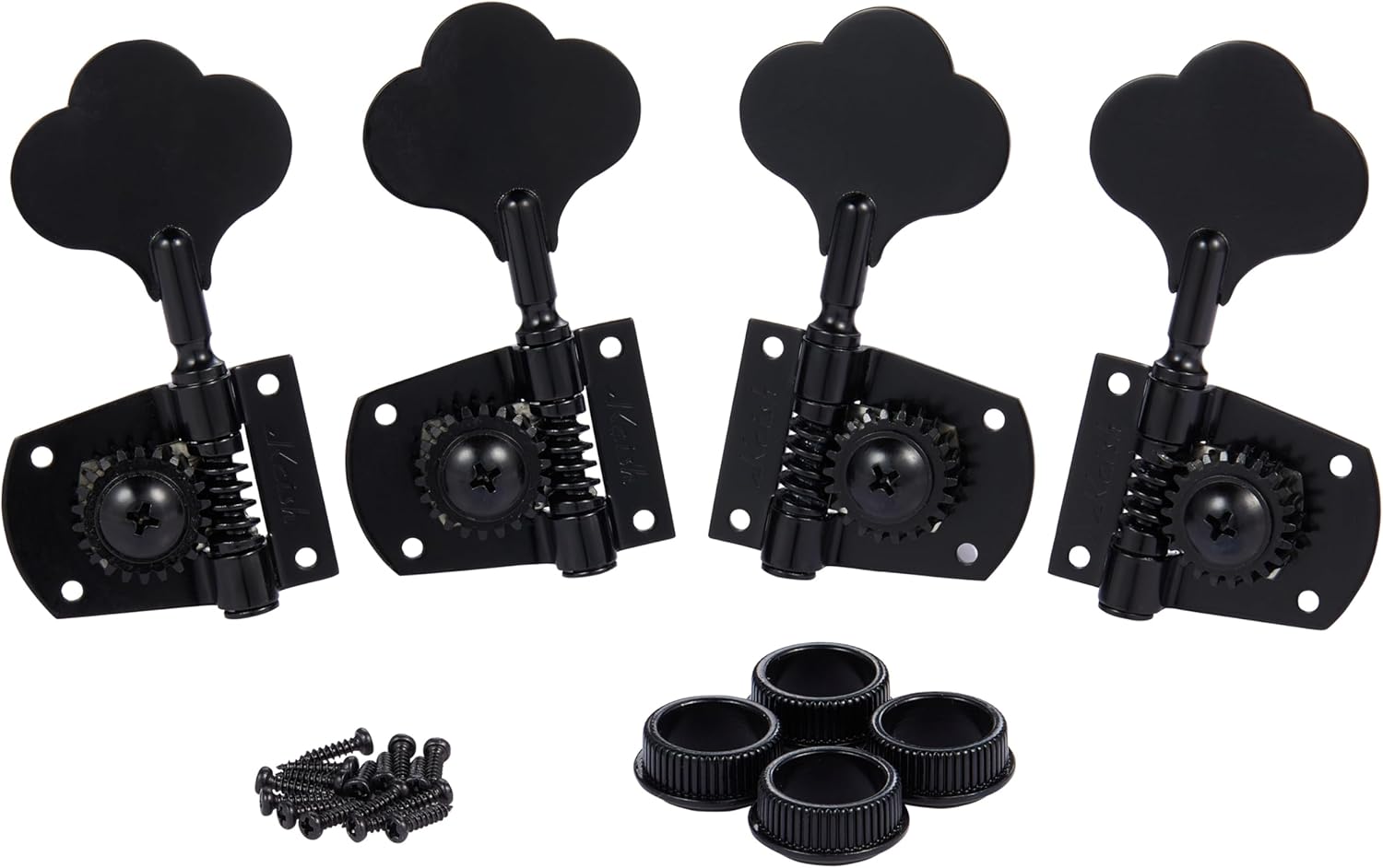Cloverleaf 2x Right/2x Left 2R2L Bass Guitar Tuners Bass Tuning Machine Heads Bass Tuning Keys Pegs for American Standard/Highway One Series Basses Black