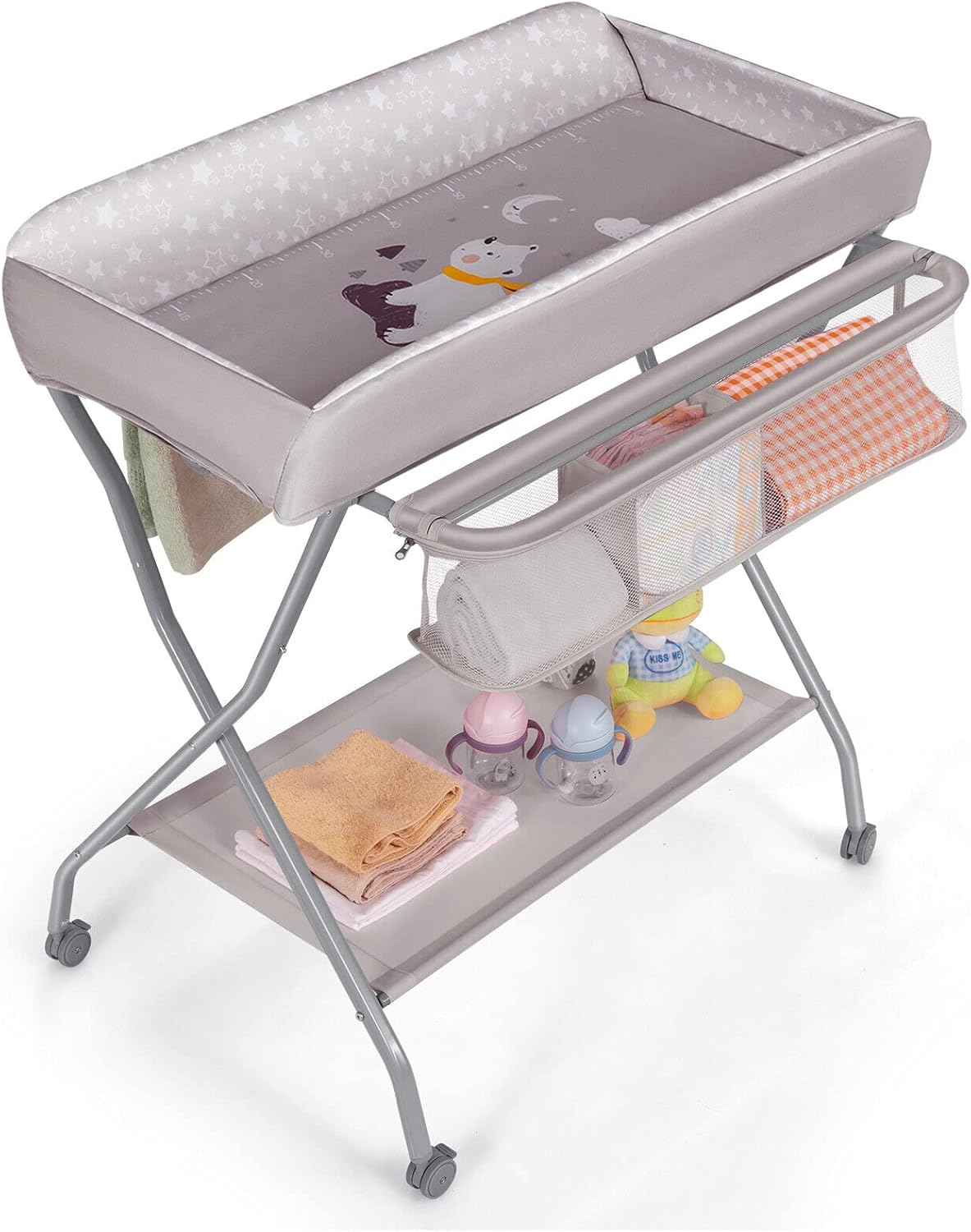 BABY JOY Portable Changing Table, Baby Folding Diaper Changing Station