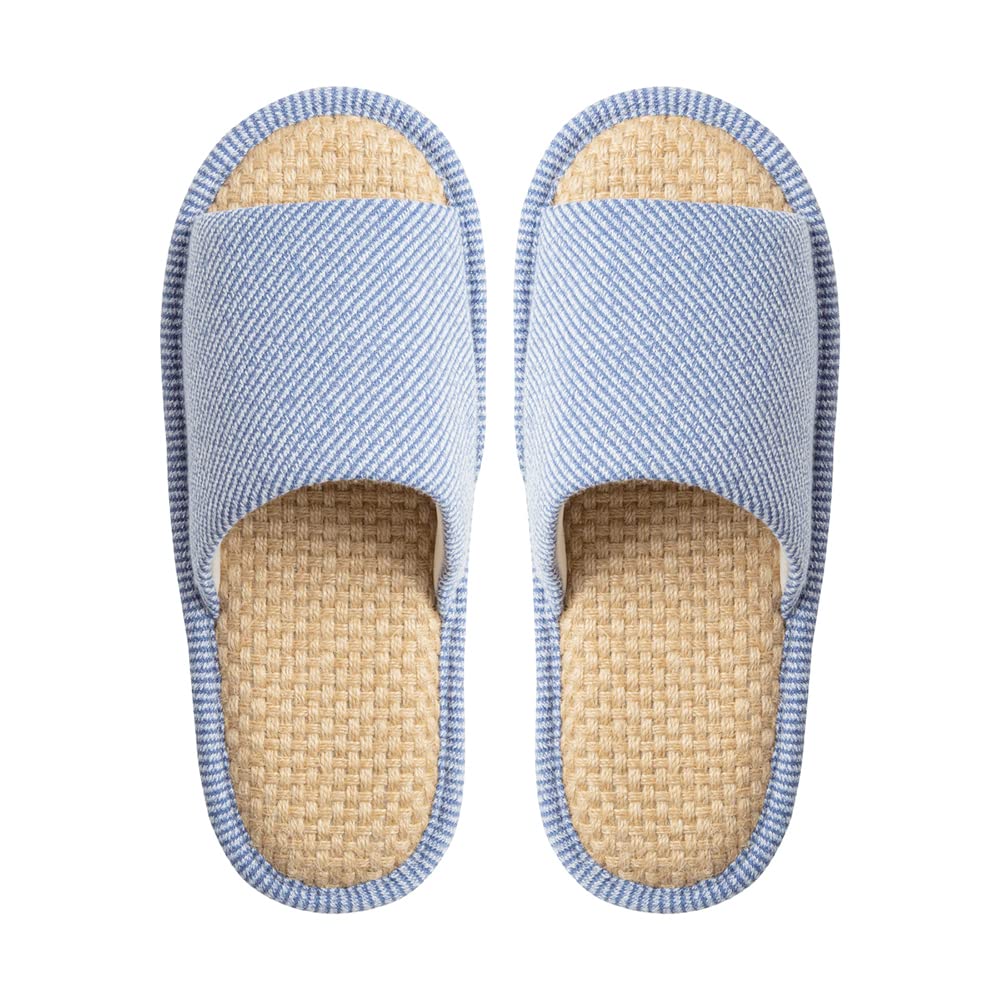 Unisex Home Slipper for Indoor and Outdoor Linen Four Seasons Household Bamboo Non-Slip Slides with Colours and Style for Woman and Man