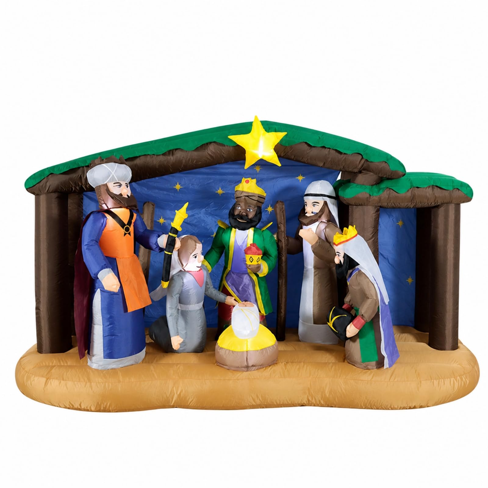 Crèche Noël Gonflable Autogonflant | Résistant résistant Intempéries, Crèche Gonflable avec , pour Jardin