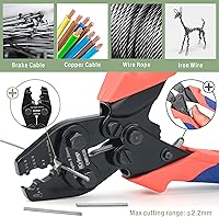 Vista 5 de iCrimp CWR1530 Crimpadora de cable y carcasa de bicicleta con cortador incorporado para freno de bicicleta y cables de cambio, mangas de aluminio