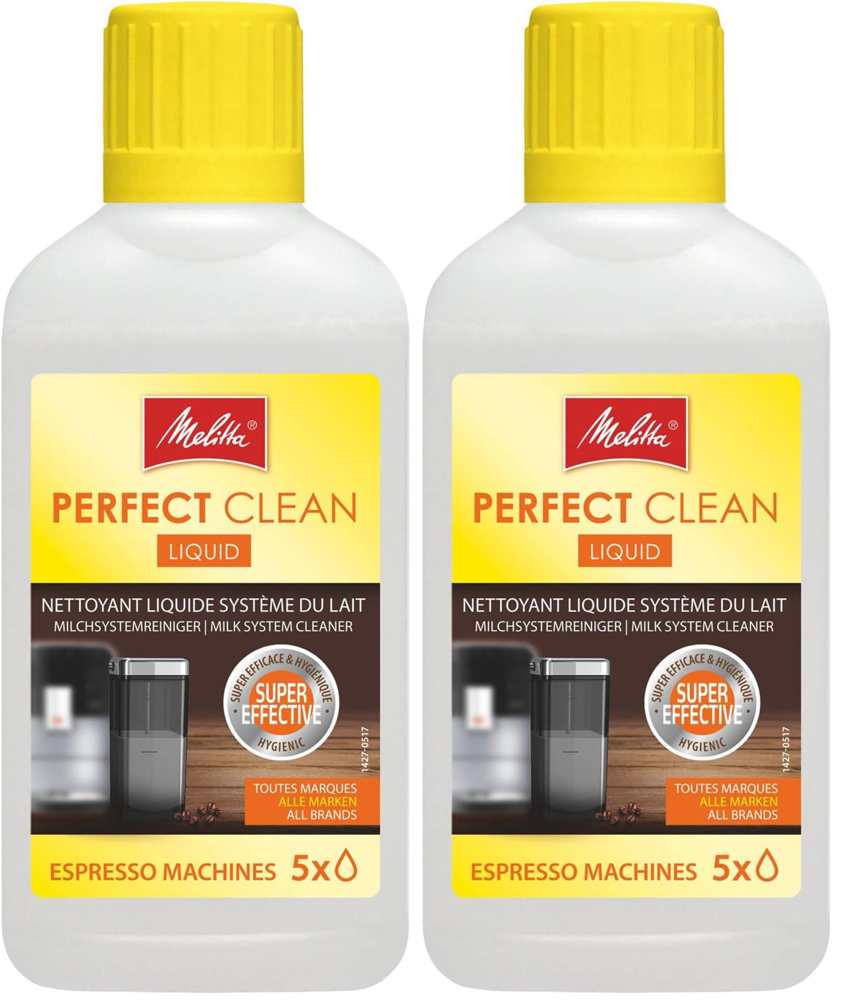 Melitta 202034 Perfect Clean Milchsystem Reiniger | Entfernt einfach und gründlich Milchablagerungen | 250 ml (Packung mit 2)