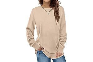 Dofaoo Long Sleeve Shirts for Women Plus Size Crewneck Sweatshirt Tops for Leggings