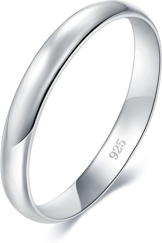 Stacking Ring, Sterling Silver or Waterproof Gold Plated, Sizes 4-12
