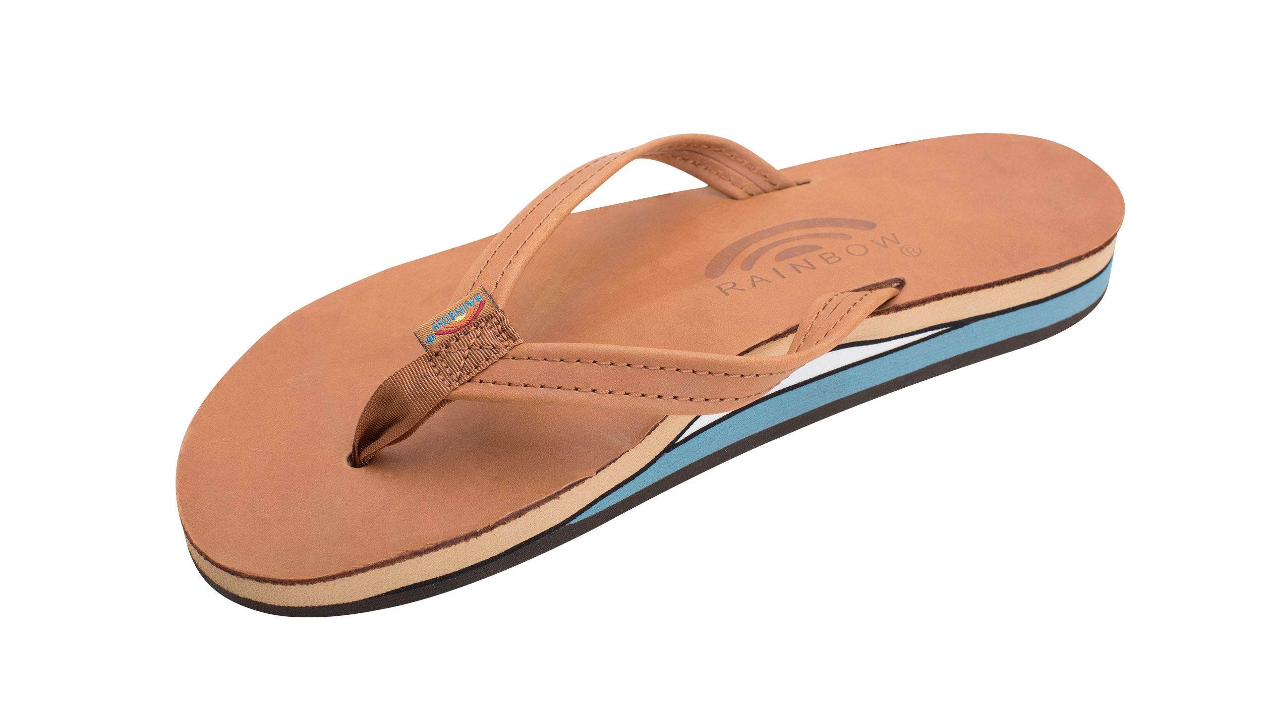 Rainbow Sandals Women's Double Layer, Narrow Strap, Leather Sandals w/Arch