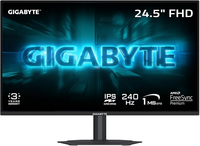Monitor para juegos G25F2A 24.5" SuperSpeed IPS FHD | Negro, FHD 1920x1080, 240Hz, 1ms GTG, HDMI, DP, AMD Freesync Premium, altura e inclinación ajustables
