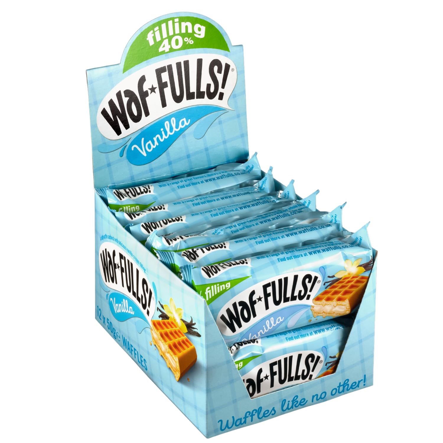 Waffuls! Waffles - Vanilla 50g (12 Pack)