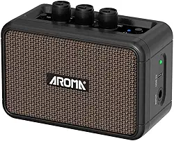 VEDO Amplificador de Guitarra Elétrica 5W Portátil com Bluetooth, Canais Clean e Overdrive, Bateria Recarregável, Alto-Falante Duplo, Ideal para Prática em Casa e Viagens Pré-Amplificadores