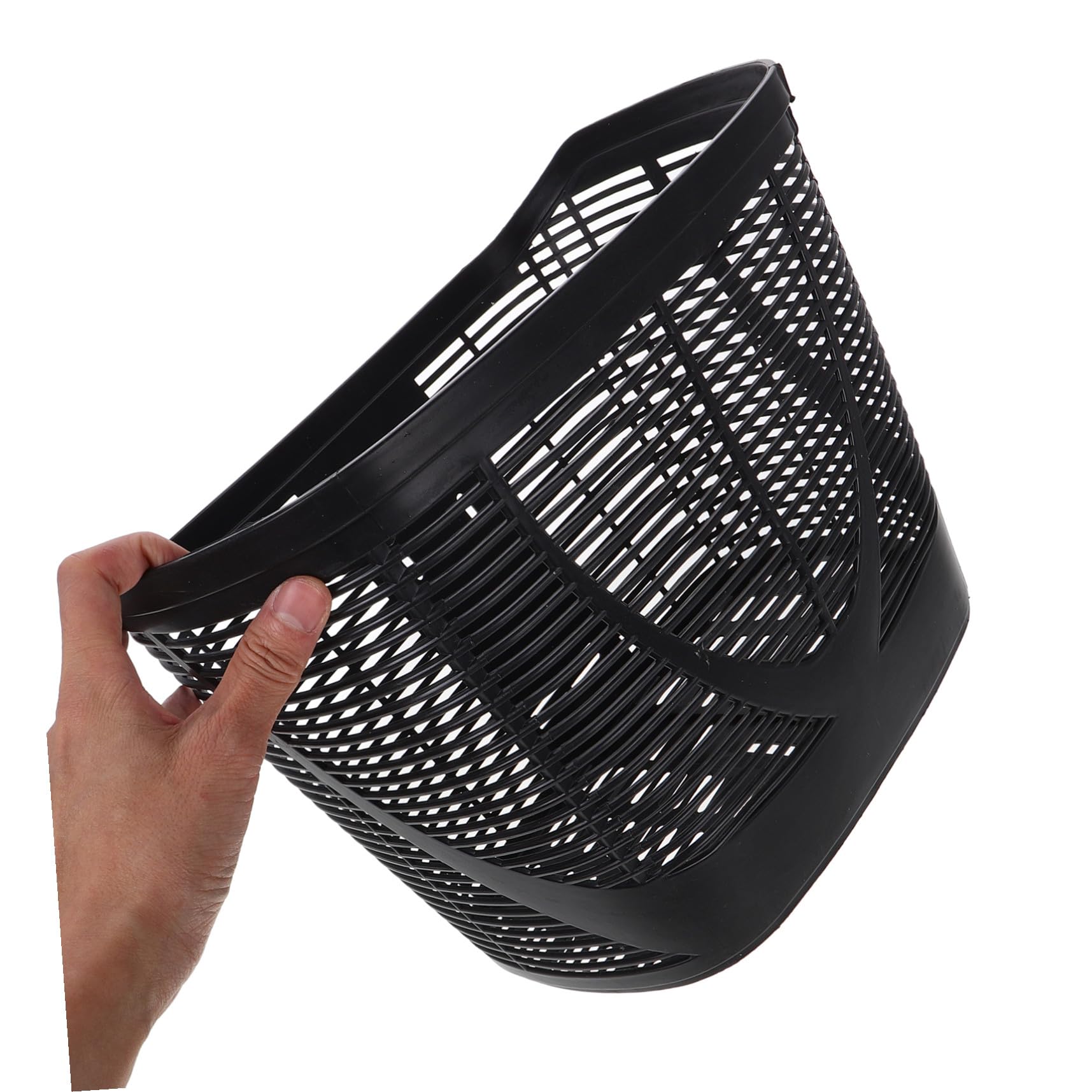 Cesta Fácil Instalación Gran Capacidad y Diseño Espacioso de Plástico Negro para Bicicleta para Bicicletas Urbanas y Eléctricas en Oficina y Desplazamientos