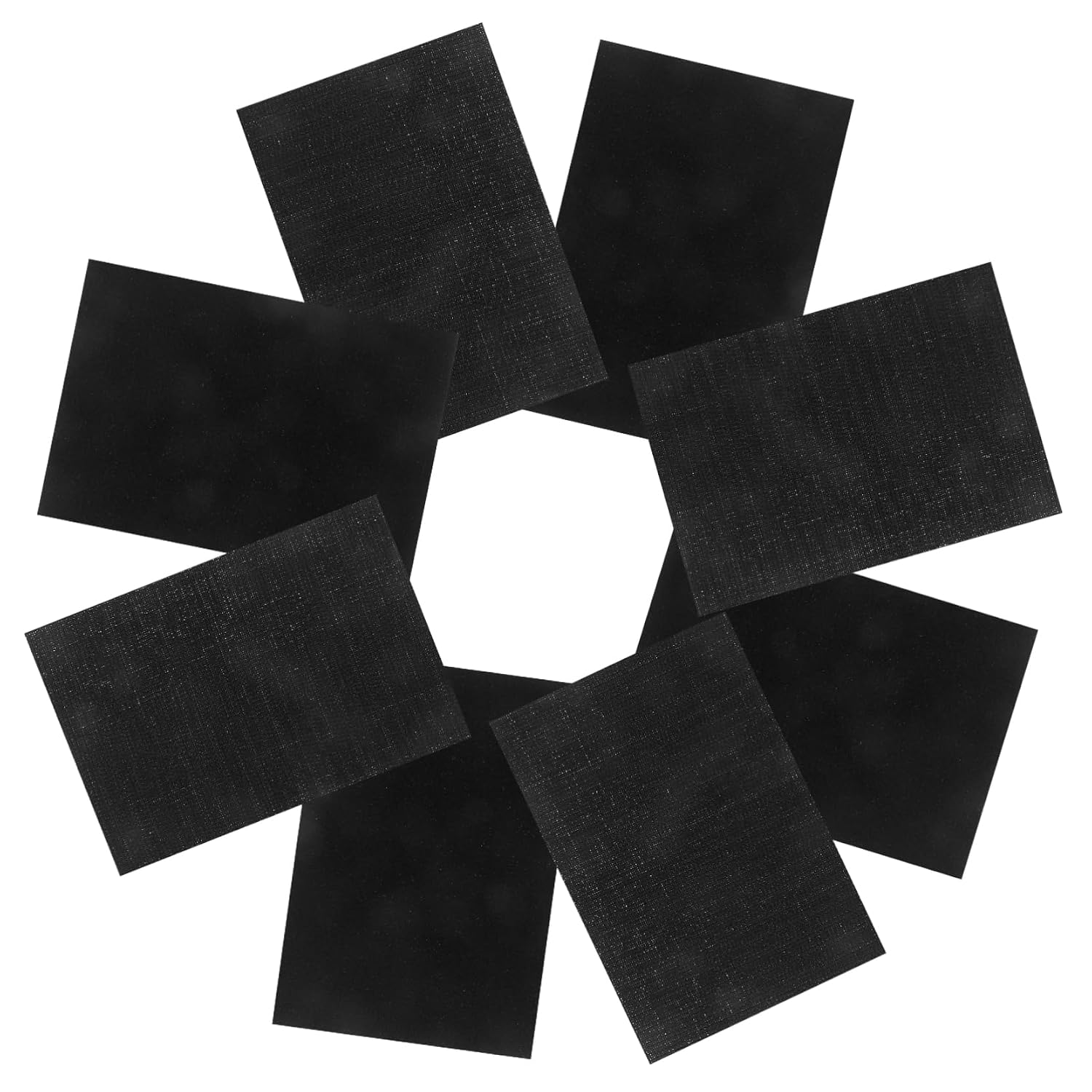12 Pairs Black Nylon Polyester Hook and Loop Adhesive Tapes