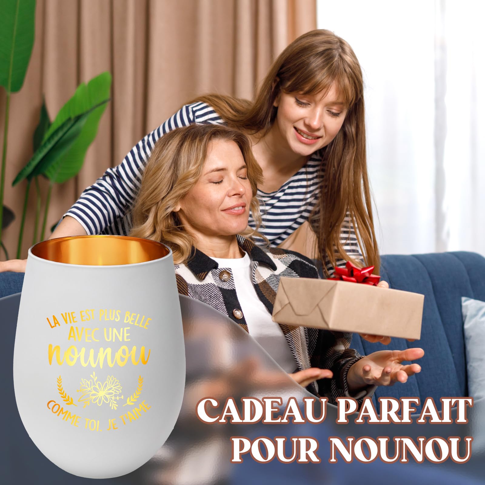 Bougeoir Nounou Personnalisé Cadeau Original pour Femme Fin de Contrat Merci Noël Anniversaire