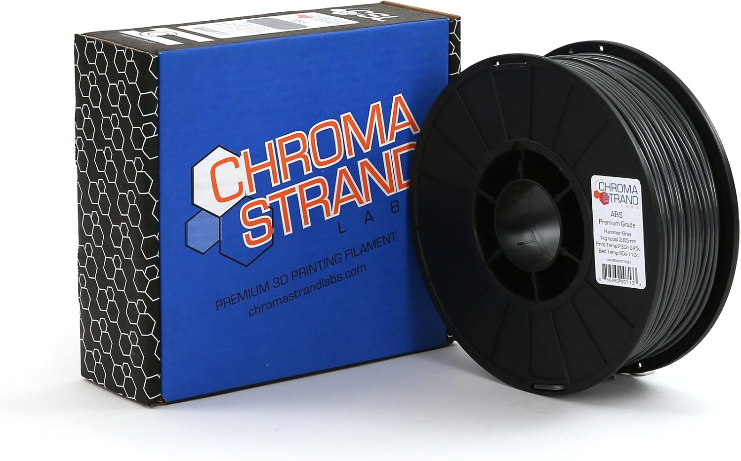 Chroma Strand Labs ABS Filament, 3 mm, 1 kg Reel, Natural