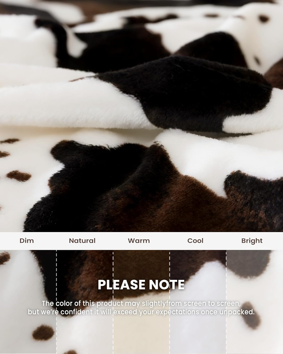 Cow Print Blanket Ultra Soft Flannel Throw Blanket for Couch Bed, Cute Cozy Lightweight All-Season Fleece Blanket, Gift for Women & Girls, 50×60 Inches Black & White - Image 6