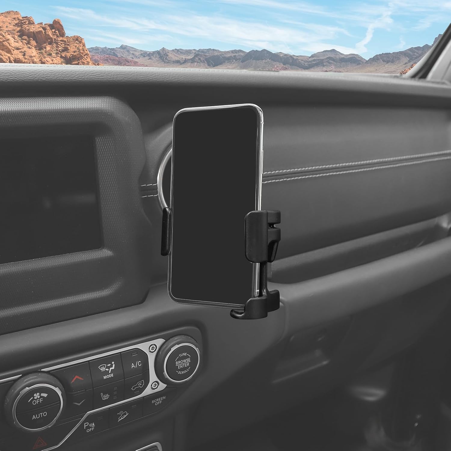 Multi-Function Drink Cup Phone Holder, 2 in-1 Bolt-on Drink Cellphone Holder, Cellphone Mount for 2018-2023 Jeep Wrangler JL JLU 4XE & Gladiator JT
