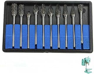 moagem tungstênio, Conjunto rotativa carboneto tungstênio, 10 pçs s rotativas corte tungstênio moagem polimento ferramenta escultura brocas kits esmerilhadeira Generic