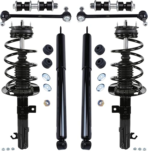 Miniatura 403 de Detroit Axle - Kit de puntales delanteros de 6 piezas para Chevrolet Aveo Aveo5 Pontiac G3 Wave, barra estabilizadora, varillas de acoplamiento