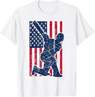 USA Cricket Cricketer America Flag Cricketers India Pakistan T-Shirt