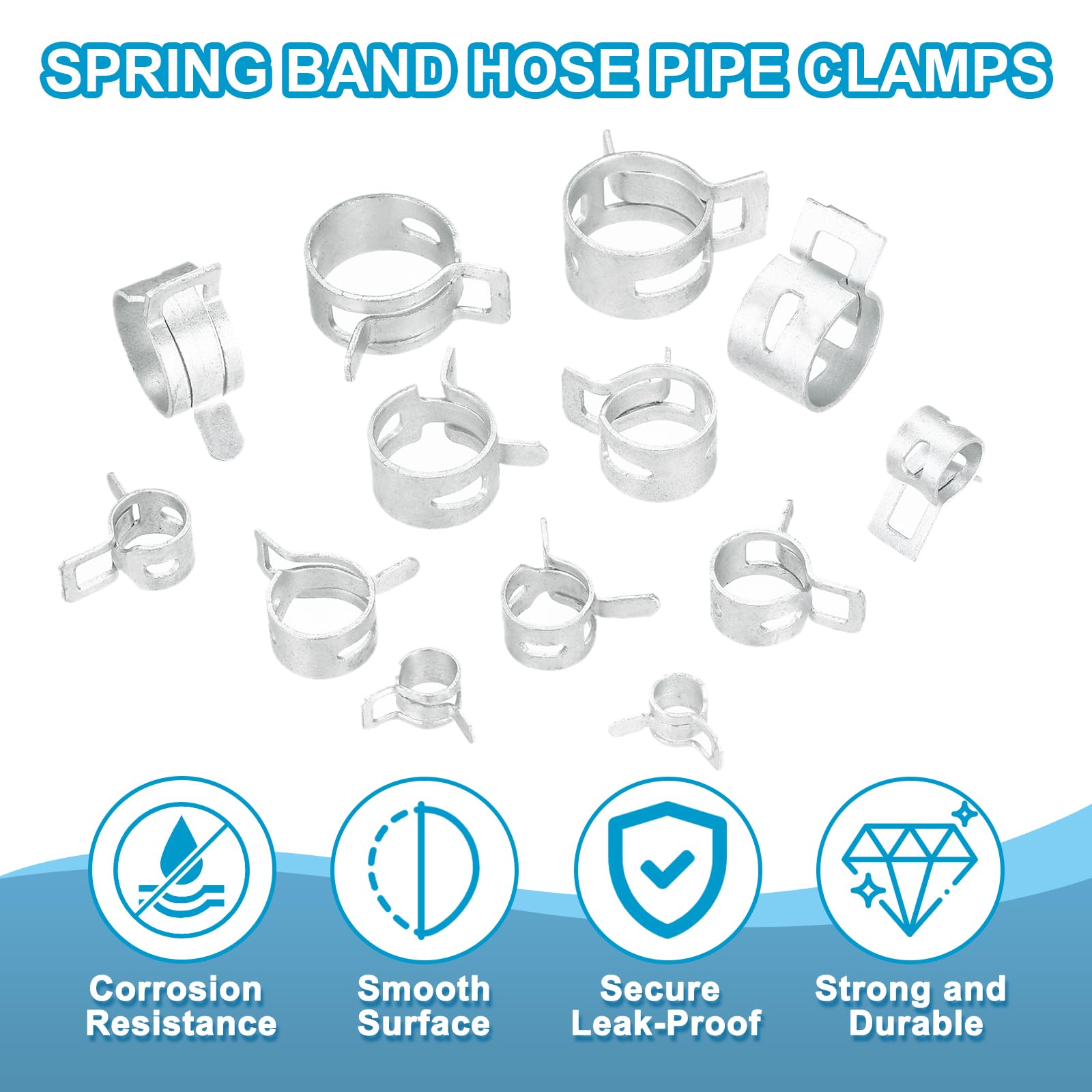 PATIKIL Spring Band Hose Clamps for 6.5-7.2mm OD Hose - Image 4