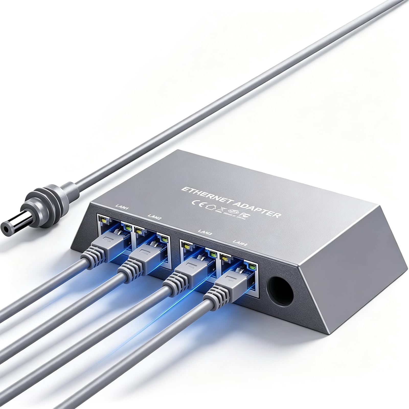 Adattatore Ethernet per Starlink Gen 3/Mini, 4 porte RJ45, estensione di rete LAN Gigabit LAN Splitter per reti esterne cablate, 4 dispositivi contemporaneamente