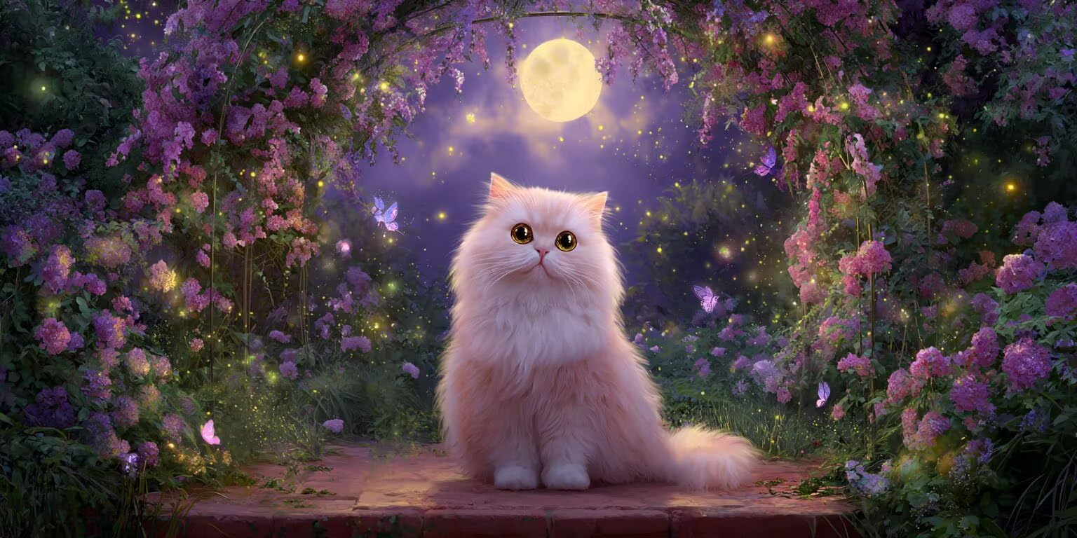 Malen Nach Zahlen Erwachsene, Katze Mond, 60x80cm 2JGWX-348