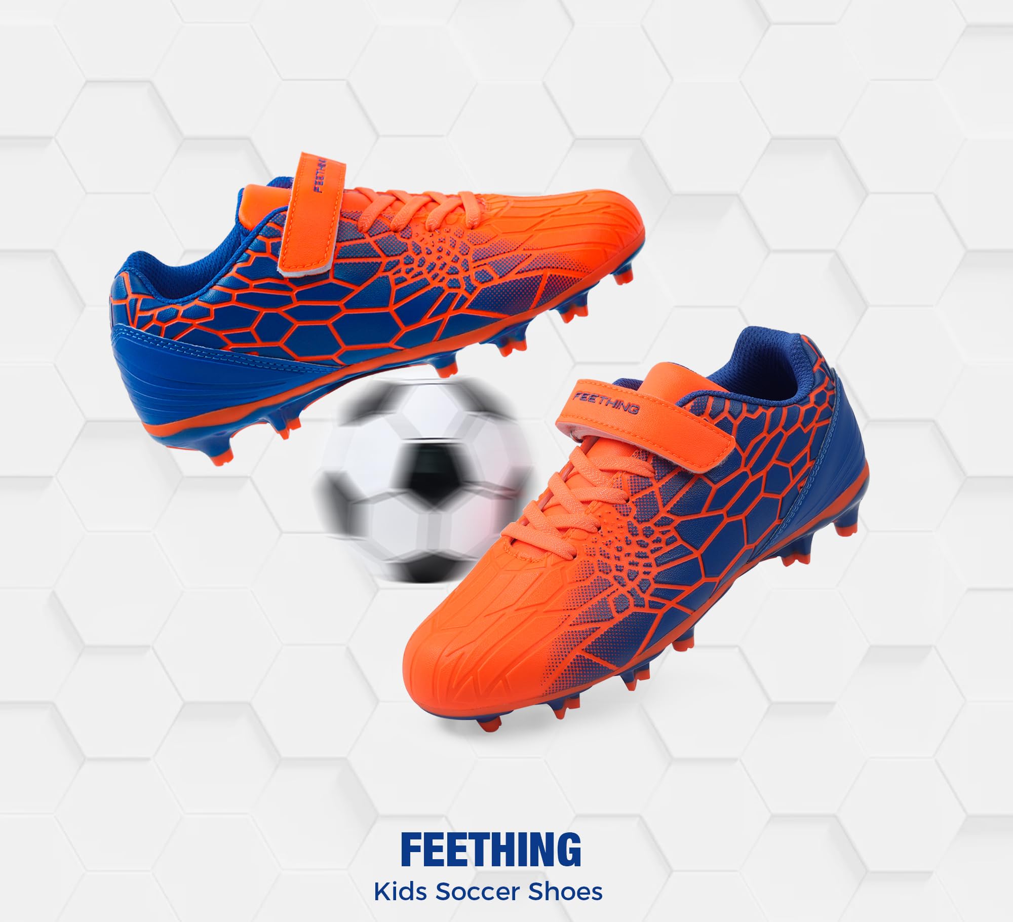 Botas de Fútbol para Niños y Niñas Zapatos de Fútbol de Césped Firme Ligeros para Entrenamiento Atlético Juvenil