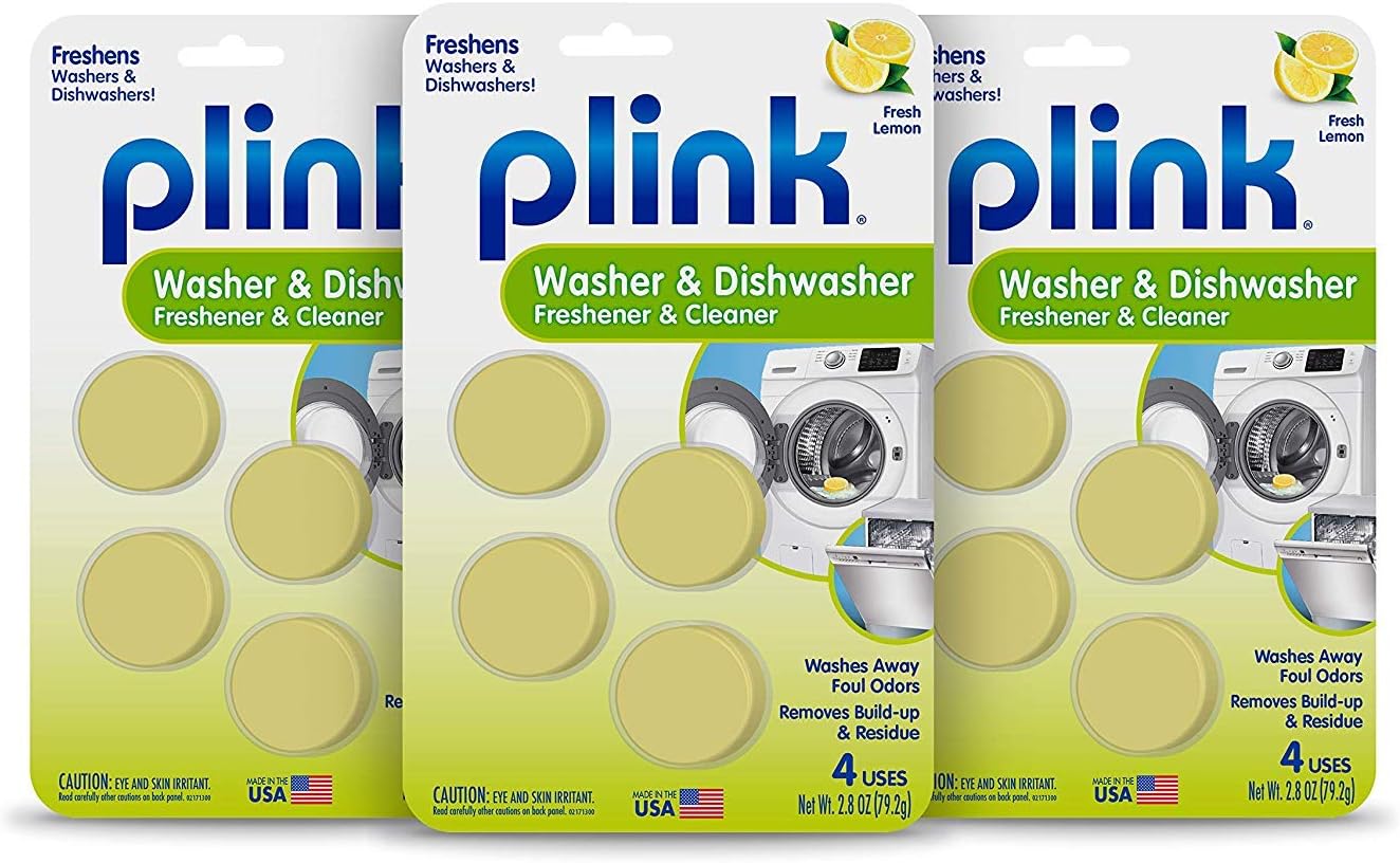 Plink Household-Dishwasher-Cleaner, 3 Pack, Fresh Lemon, 12 Count : Health & Household