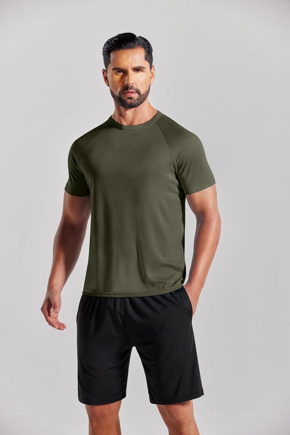 COOFANDY Men's 3 Pack Workout T Shirts Short Sleeve Gym Bodybuilding Muscle Shirt Base Layer Fitness Tee Tops