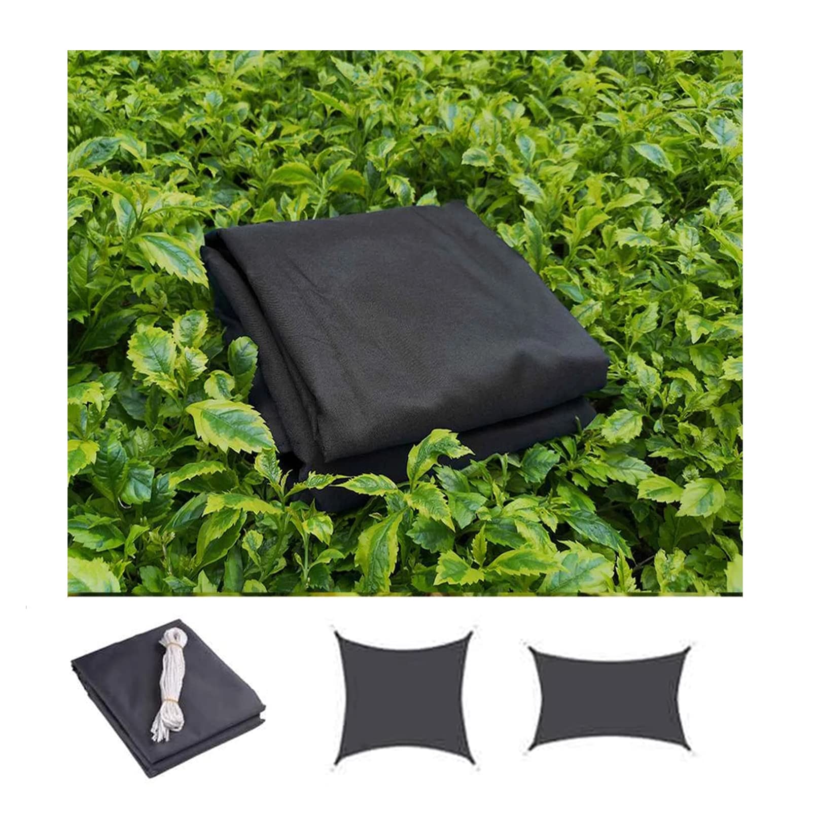 Voile d'ombrage rectangulaire noire imperméable pour votre terrasse ou grand jardin