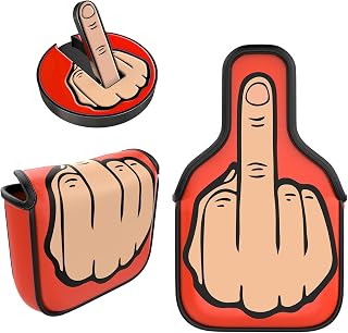 Red Middle Finger Golf Putter Head Covers & Ball Marker - Premium Golf Club Protector with Magnetic Closure | Funny Golf Accessories for Men | Premium Club Protection | Great Gift for Golf Lovers