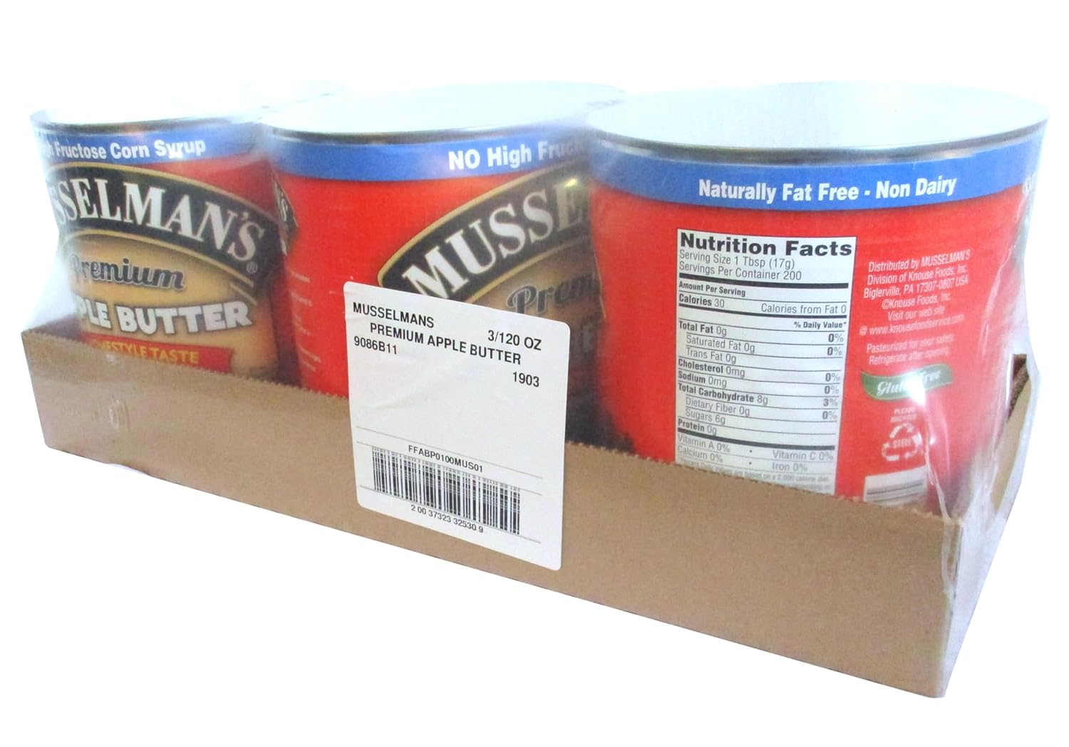 Musselmans Premium Apple Butter, 120 Ounce -- 3 per case.