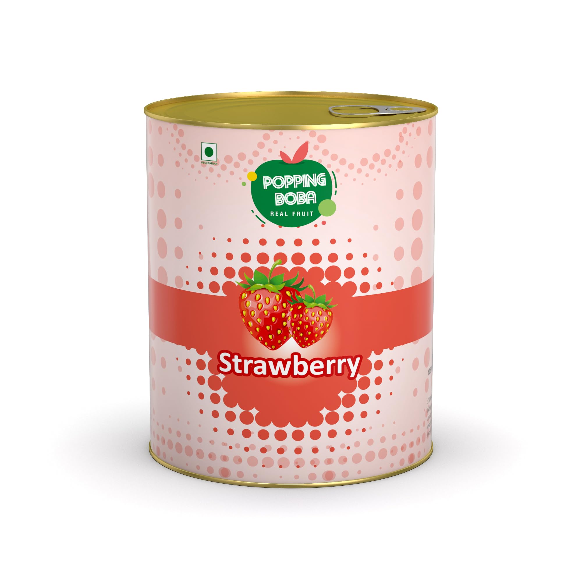 Tea Planet Popping Boba Pearls – 400g | Ready-to-Serve Vegan Bubble Tea Topping for DIY Drinks, Smoothies, Milkshakes, Mocktails, Ice Cream & Desserts | Ideal for Café, Restaurant & Home Use(400gm, Strawberry)