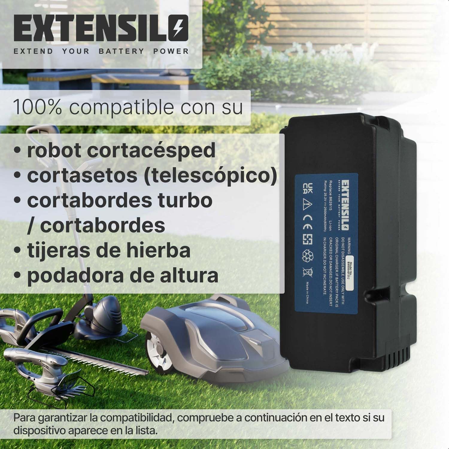 Batería Compatible con Yard Force SA500ECO