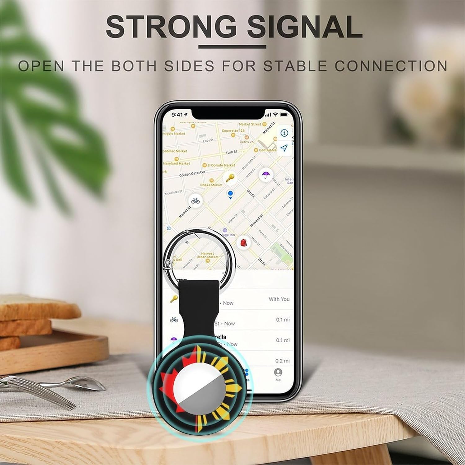 Filipino Canadian Flag Funny Cover Compatible with AirTag Case Protector GPS Tracker Holder with Keychain