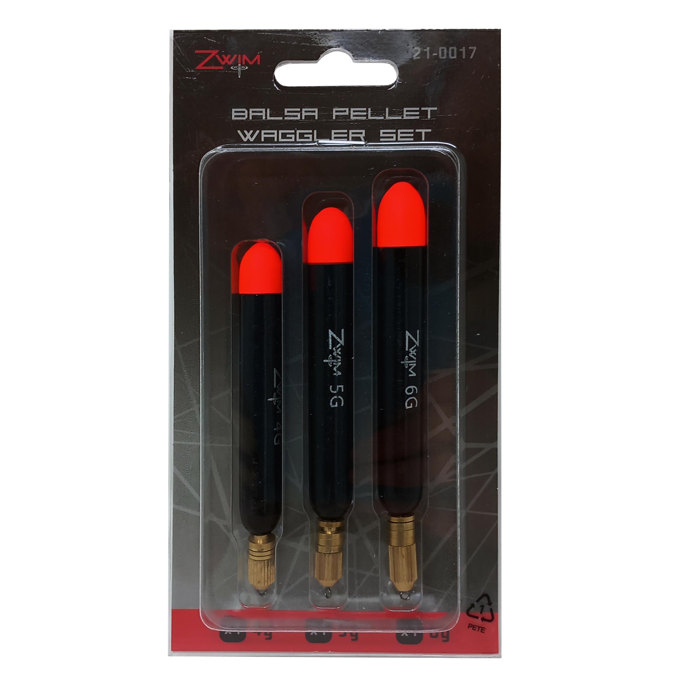 ZWIM Balsa Pellet Waggler Float Set 3pc 4g 5g 6g Pellet & Waggler Fishing Floats [21‑0017]
