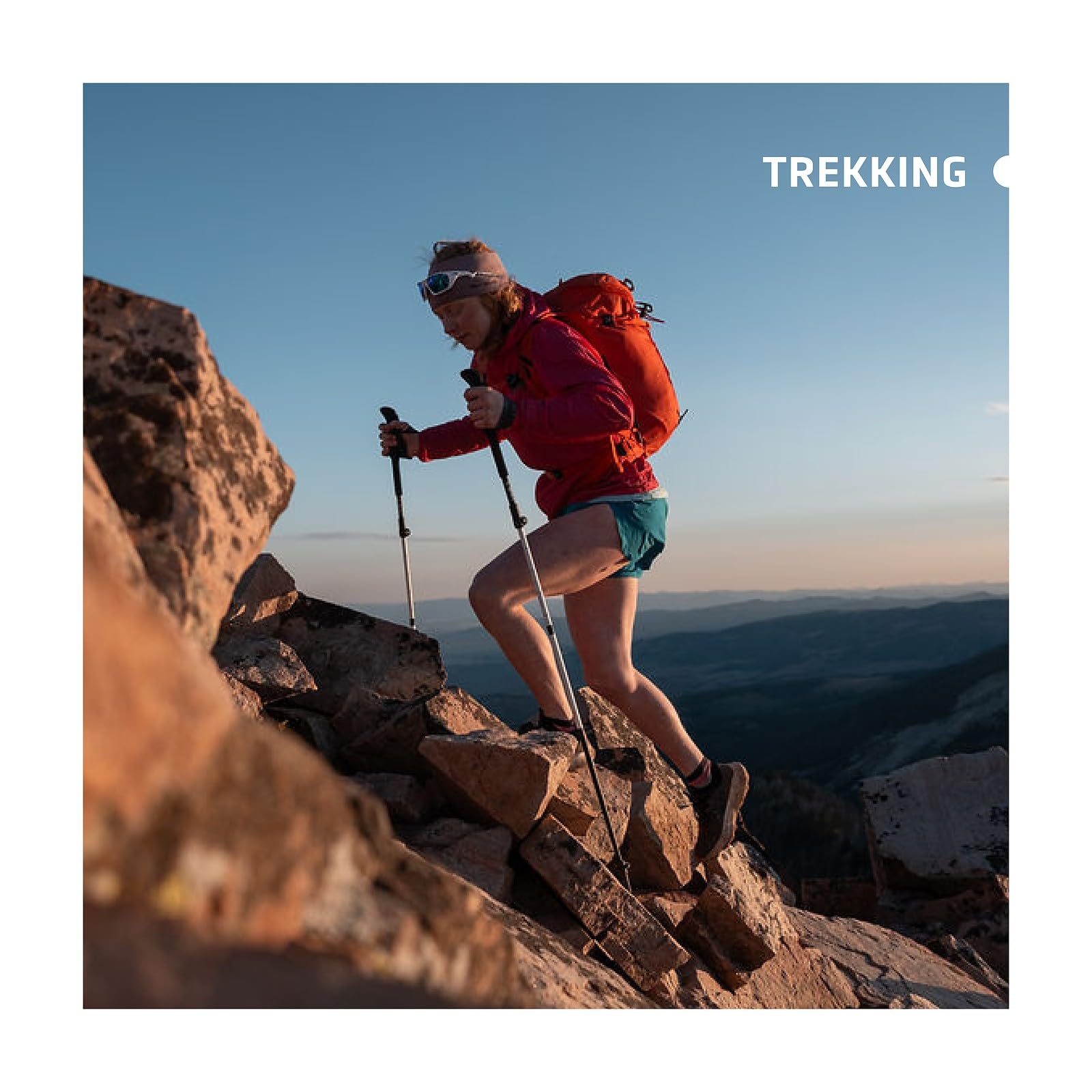 LEKI Skytera Lite - Bastoni da trekking regolabili in alluminio (90-135 cm), con piastra da trekking, comoda impugnatura in schiuma + estensione del manico, serie Performance