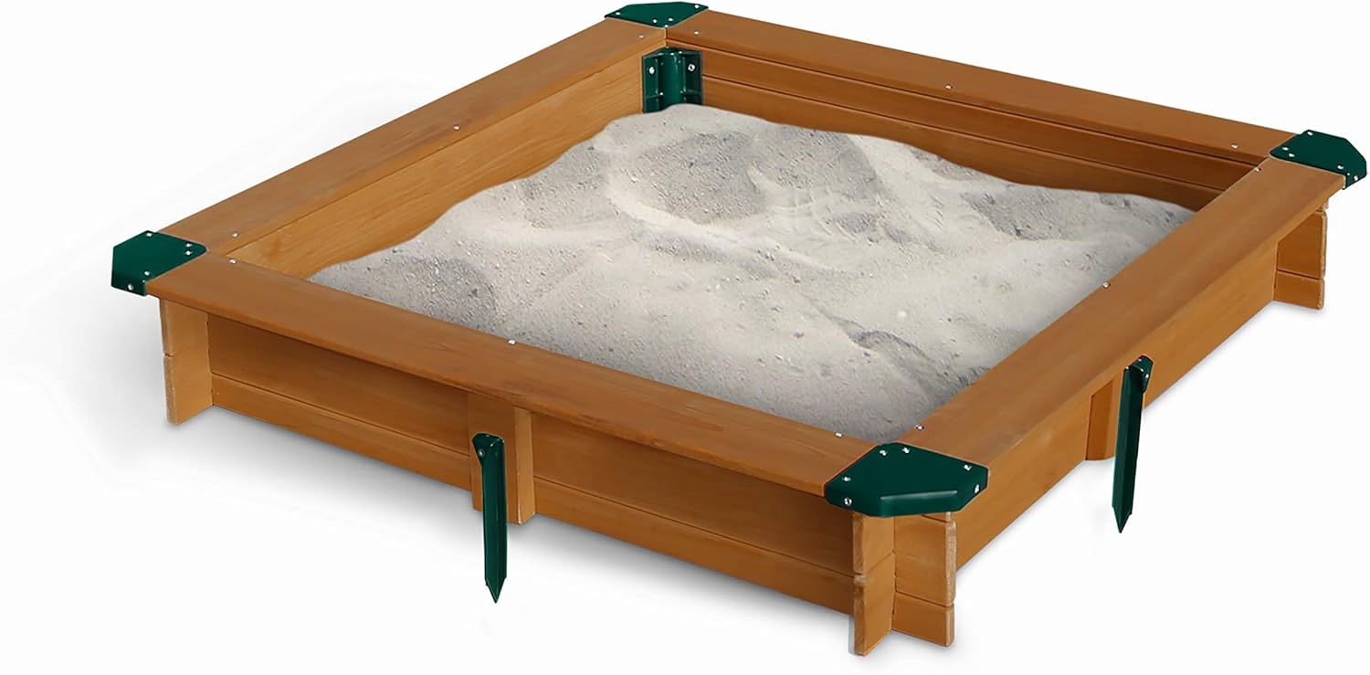 Gorilla Playsets 023017 Interlocking Sandbox, Wood, Square