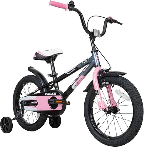WEIZE Bicicleta para niños, bicicleta para niños de 16 y 20 pulgadas para niños y niñas de 4 a 12 años, altura del ciclista de 41 a 62 pulgadas,