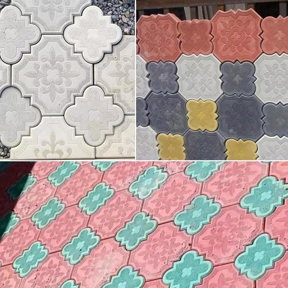 Moldes De Hormigón para Pavimentar Caminos De Jardín, 2 Piezas, para Ladrillos De Cemento Y Losas De Hormigón para Adoquines En Su Jardín.