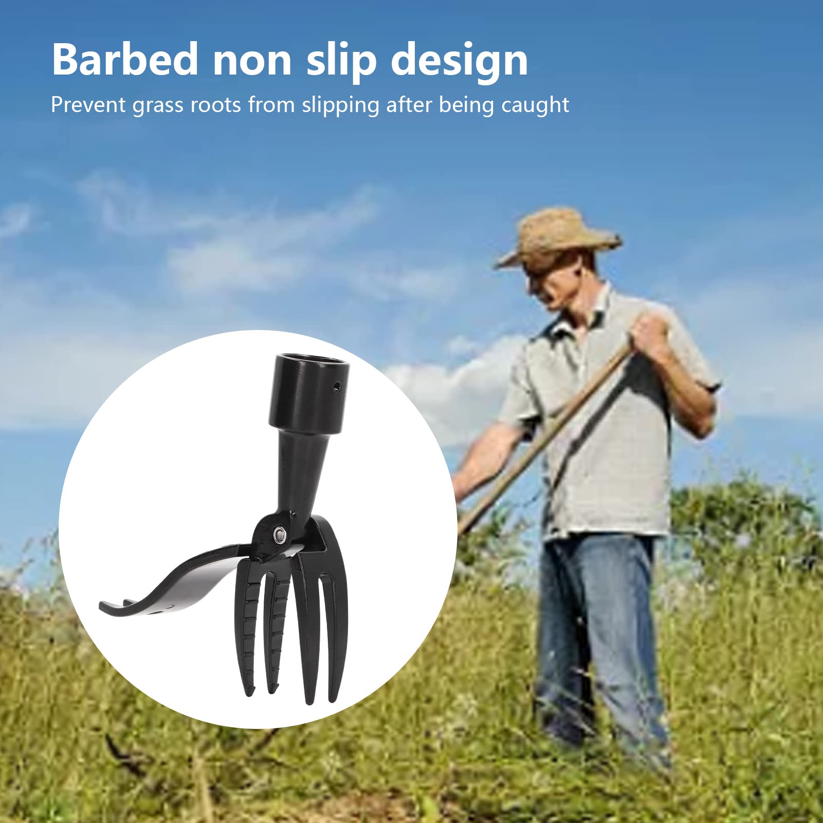 Vertical Weede - Stand Up Weed Puller, 4-Claw Non Slip Vertical Weeder, Aluminum Alloy Weeder Picker, Easy Weeding, No Need To Bend, Pull or Kneel