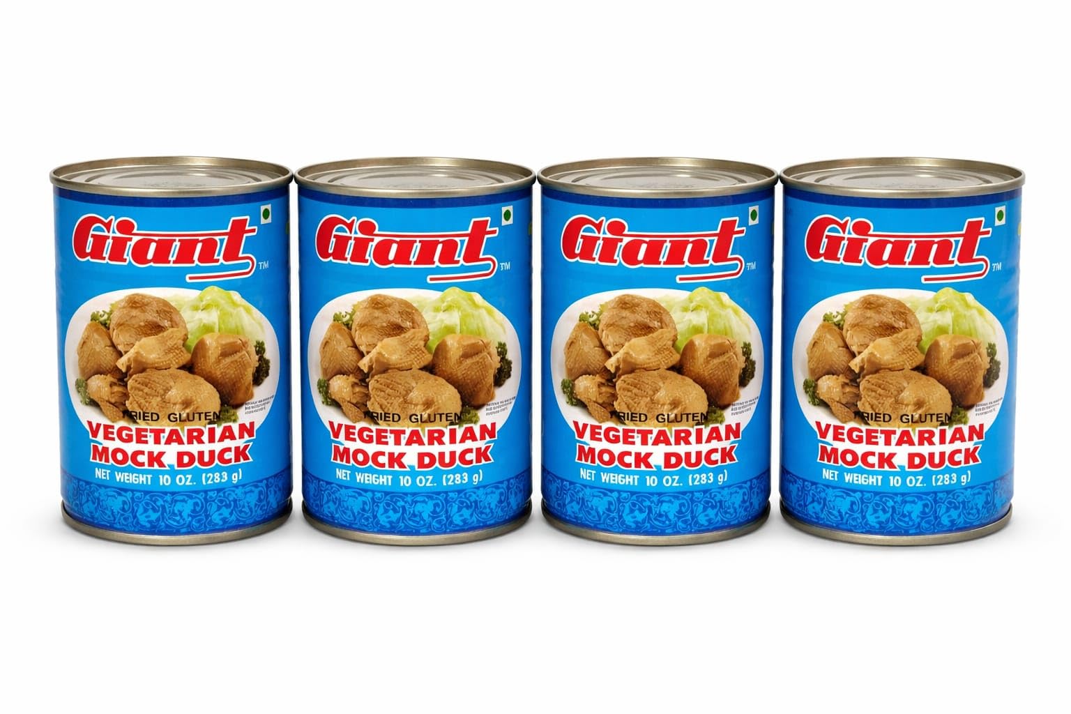 Vegetarian Mock Duck (Fried Gluten) 283g, Plant-Based Meat Alternative for Asian Recipes & Vegan Dishes, Pack of 4