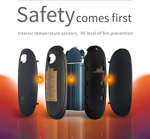 Miniatura 5 de Unigear Calentadores de manos recargables, reutilizables y portátiles, calentador de manos eléctrico de 5200 mAh USB con múltiples niveles de