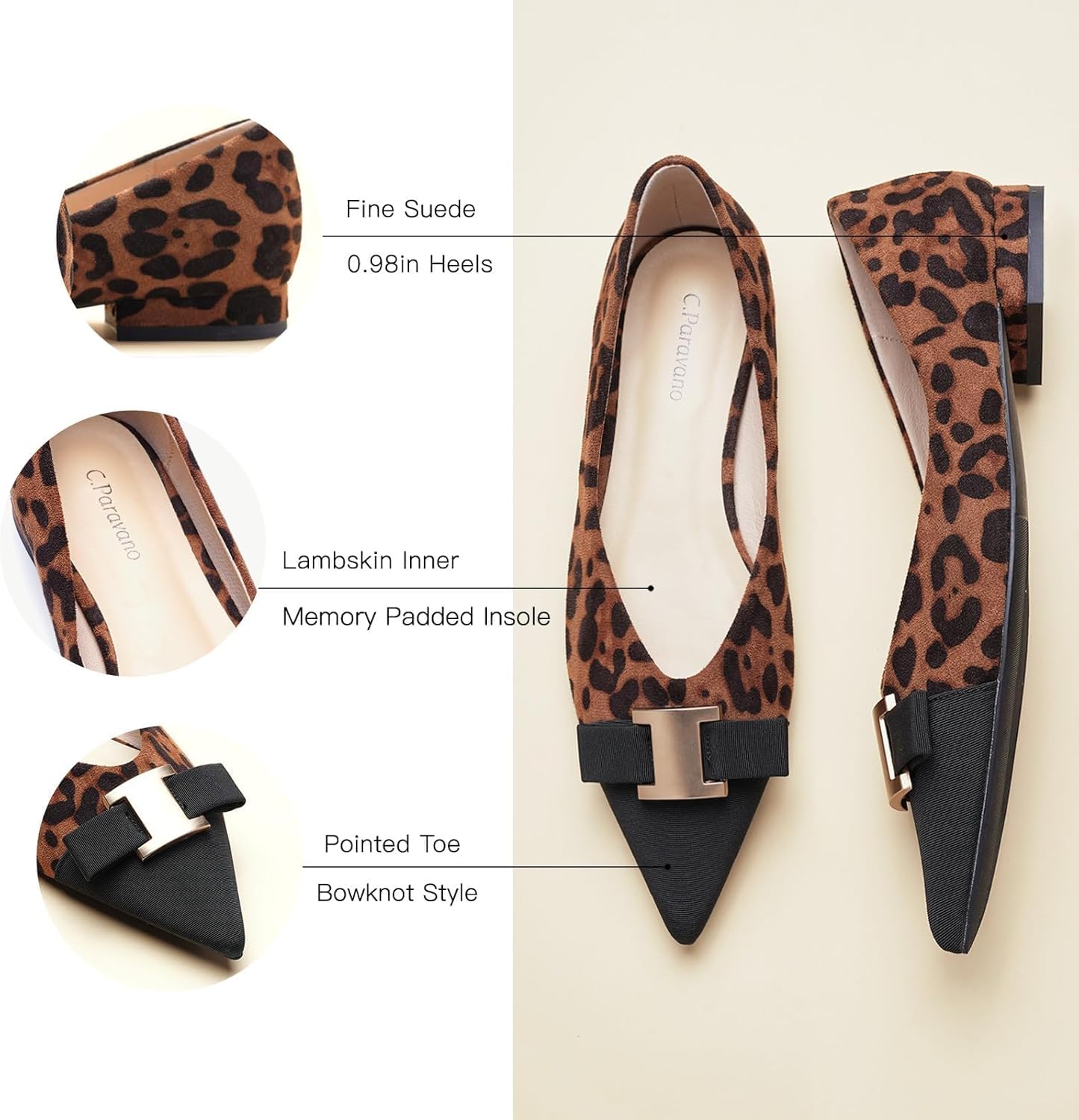 C.Paravano Flats for Women | Pointed Toe Flats | Ballet Flats | Women Shoes Dressy Comfortable - Image 6